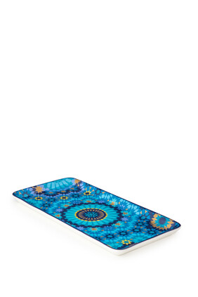 Moucharabieh Blue Rectangle Platter